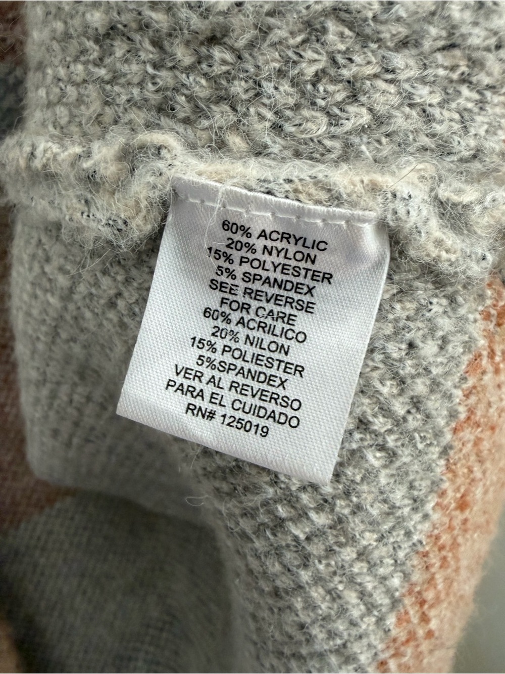 Joseph A Hooded Plaid Open-Front Cardigan Coatigan Grey Beige 1X - Picture 8 of 14